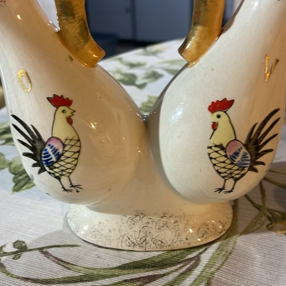 ROOSTER OIL & VINEGAR CRUET * RED MADE IN JAPAN - Picture 2 of 3